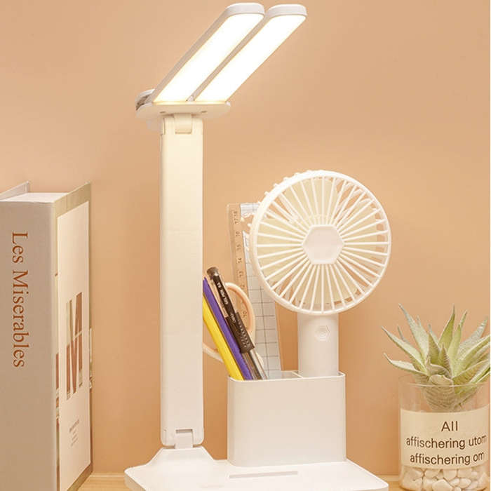 Double Head Lighting LED Charging Desk Lamp,Style: