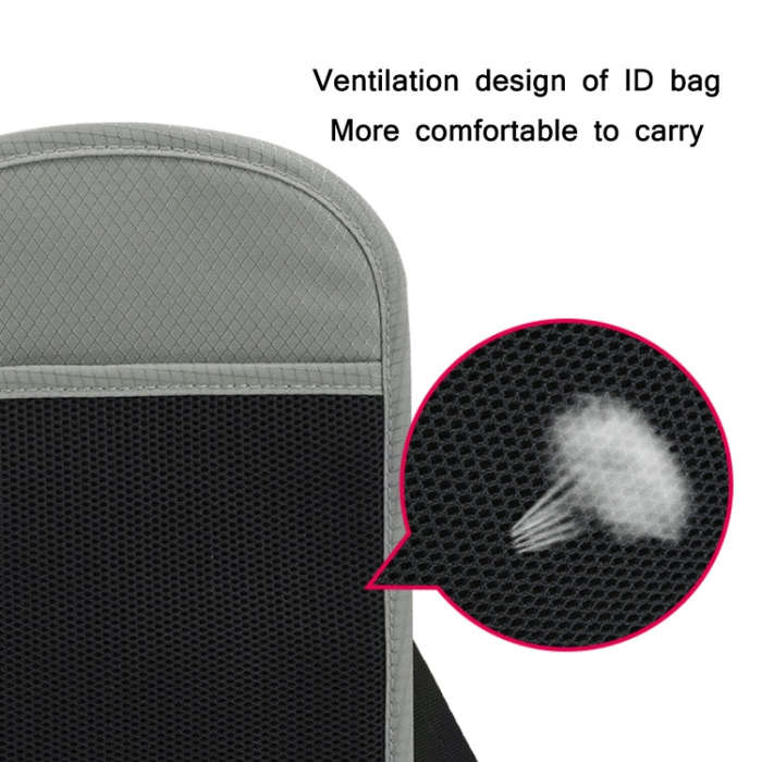 RFID Multi-Function Halter Passport Bag Certificate Protection Cover, Black, Light Grey, Dark Gra...