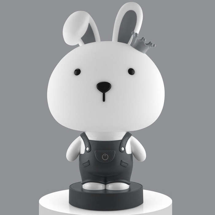 3W Cartoon Crown Pet USB Touch Control Night Light, Rabbit Pink, Rabbit Gray, Rabbit Light Blue, ...