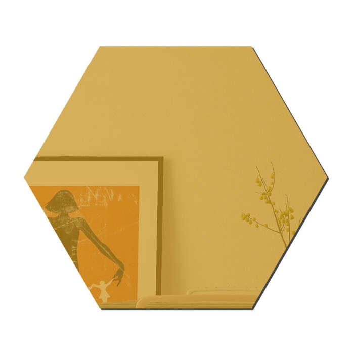 Ym300 16 PCS / Set Home Personal Wall Stickers DIY Acrylic Wall Decorative Mirror, Hexagon Black,...