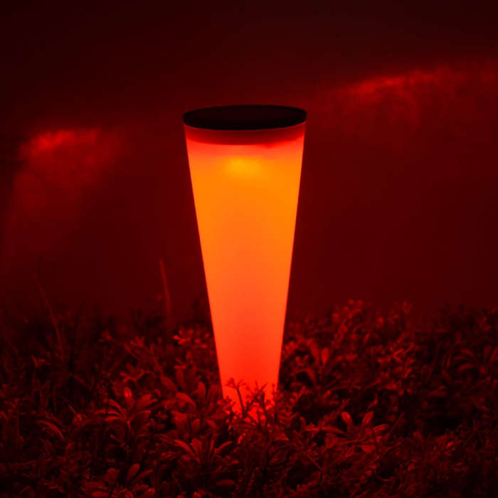 N231 Circular Cone Solar Wall Lamp Outdoor Garden Landscape Light, Style: