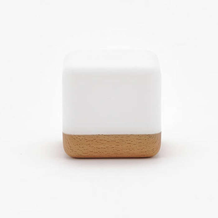 Square Flip Polyhedral Timing Night Light, Grey, Orange, Green, Dark Wood Grain, Light Wood Grain...
