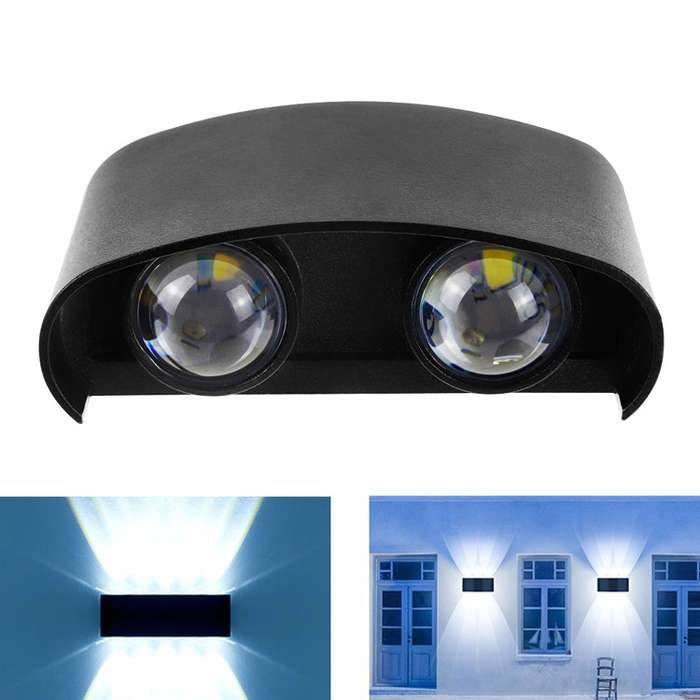 Garden Aluminum Double Head Wall Light, 2 LEDs, 4 LEDs, 6 LEDs, 8 LEDs, 10 LEDs, 12 LEDs