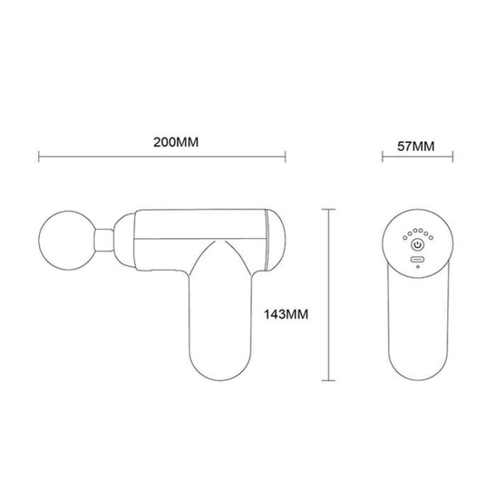 J12A Mini Vibrating Massage Button Type Fascia Gun, Black, Gray, Silver, Red