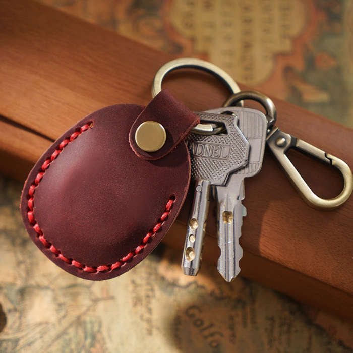 18Y-011 Vintage Leather Access Control Proximity Card Holder, Black, Brown, Coffe, Red, Green, Blue