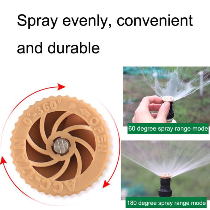 Internal Thread Sprinkler Green Lawn Sprinkler Irrigation 4 Points Adjustable Scattering Sprinkle...