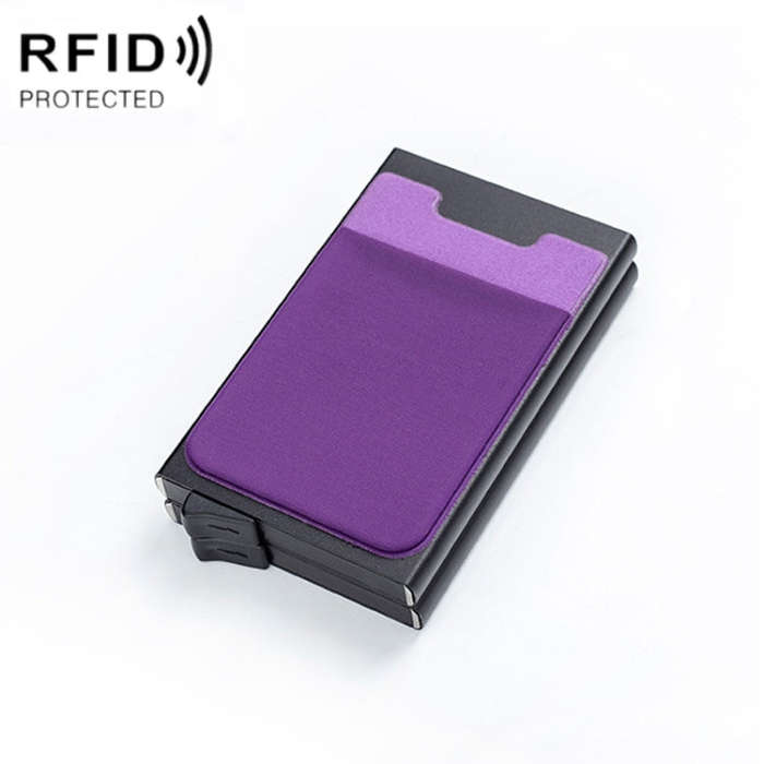 RFID Aluminum Alloy Anti-Degaussing Coin Card Holder, Black, Silver Black, Black Grey, Silver, Bl...