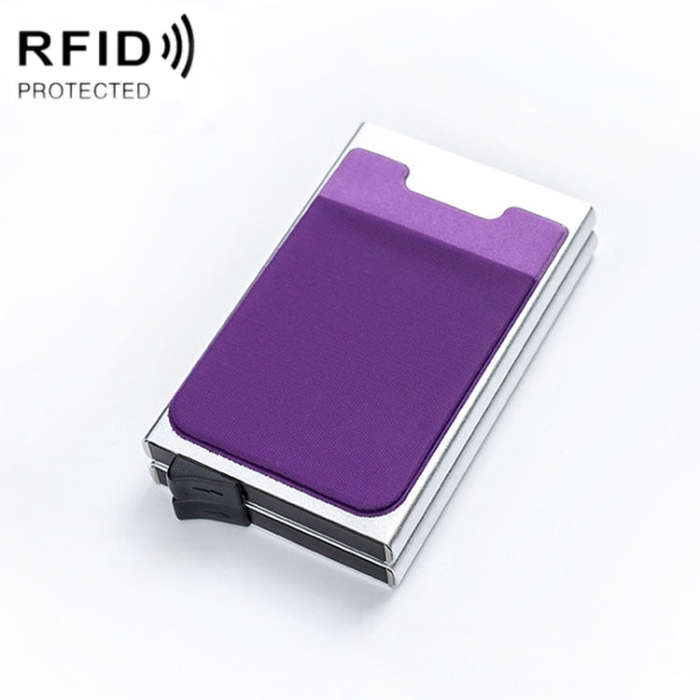 RFID Aluminum Alloy Anti-Degaussing Coin Card Holder, Black, Silver Black, Black Grey, Silver, Bl...