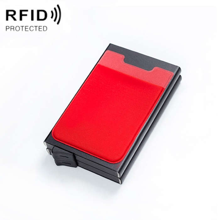 RFID Aluminum Alloy Anti-Degaussing Coin Card Holder, Black, Silver Black, Black Grey, Silver, Bl...