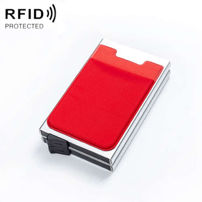RFID Aluminum Alloy Anti-Degaussing Coin Card Holder, Black, Silver Black, Black Grey, Silver, Bl...