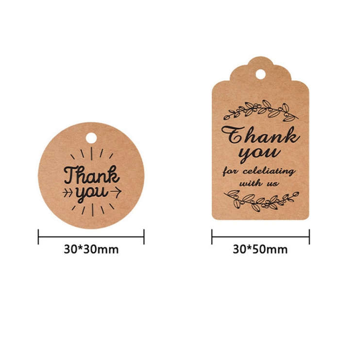 100pcs /Pack Kraft Paper Gift Tag With 20m Hemp Rope, L-01, L-02, L-03, L-04, L-05, L-06, L-07, L...