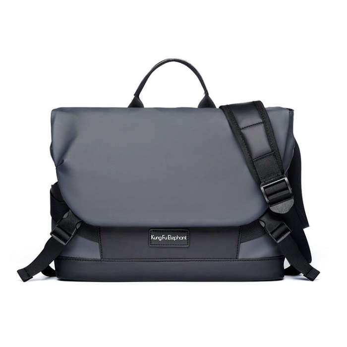 WEIXIER D231 Waterproof Shockproof Oxford Messenger Bag Men Shoulder Bag, Black, Grey