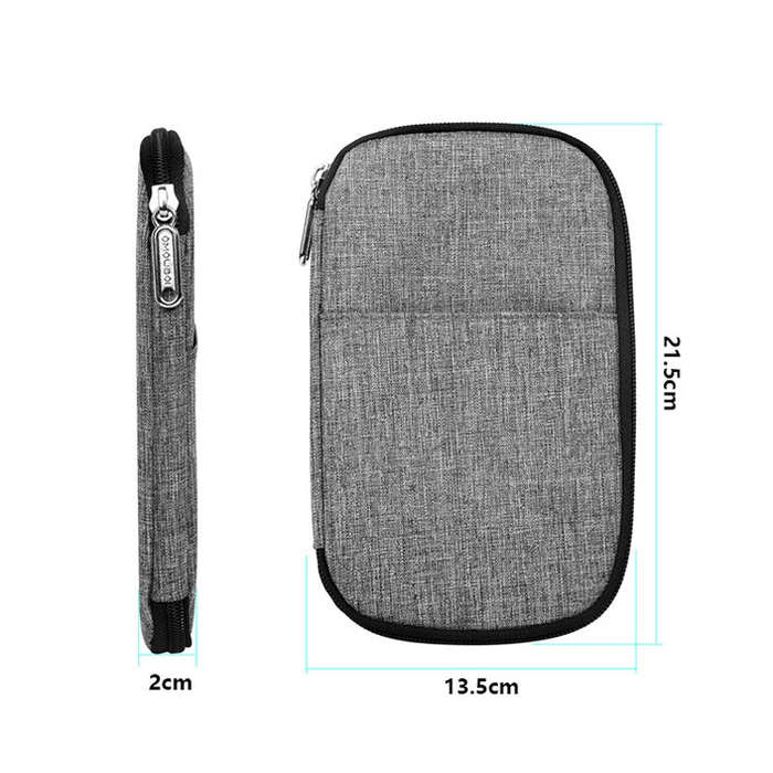 OMOUBOI Outdoor Travel Storage Bag Multi-Function Passport Package, Black, Red, Dark Blue, Gray W...