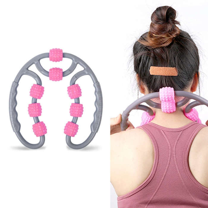Eight Round Yoga Training Roller Ring-Shaped Leg Massager, 8-wheel Ring Blue, 8-wheel Ring Pink, ...