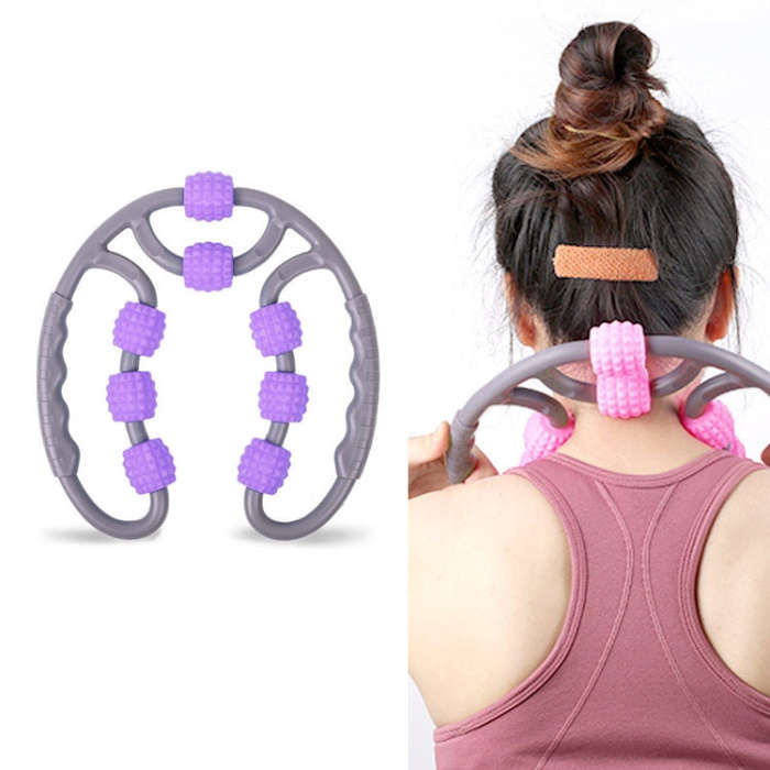 Eight Round Yoga Training Roller Ring-Shaped Leg Massager, 8-wheel Ring Blue, 8-wheel Ring Pink, ...