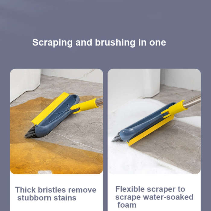 Hard Bristle Crevice  Brush Long Handle Floor Brush Wiper,Style:, 2-section Rod, 3-section Rod