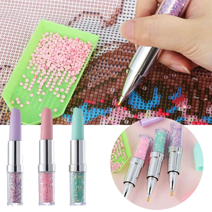 Lipstick Styling 5D Diamonds Painting Pens Embroidery Sewing Accessories, Diamonds Painting Pens