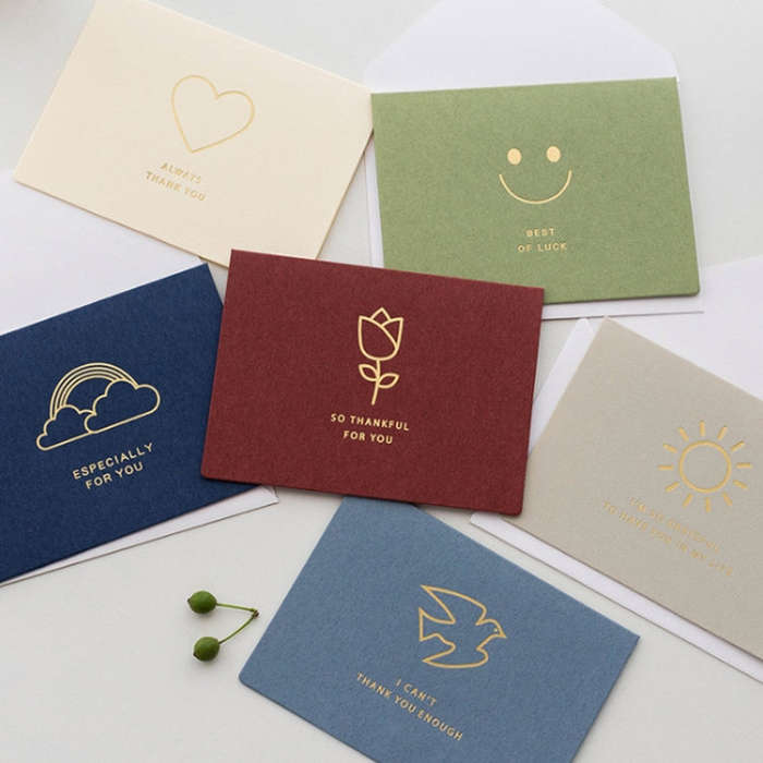 2 Sets Bronzing Mother Day Birthday Card Wishes DIY Envelope Set, 6PCS/Set HK031, 6PCS/Set HK030,...
