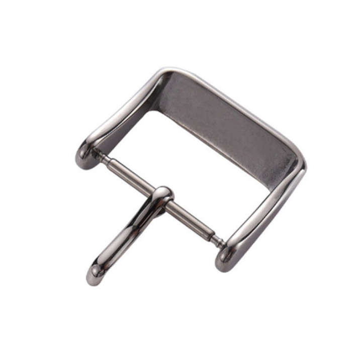 5pcs IP Plated Stainless Steel Pin Buckle Watch Accessories, Color: Silver 12mm, Silver 12mm, Sil...