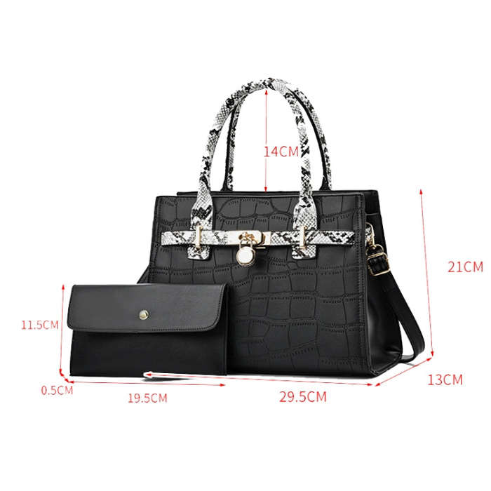 2613 2 In 1 Large Capacity Stone Pattern Bags