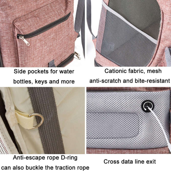 LDLC QS-002-L Foldable And Breathable Portable Pet Backpack