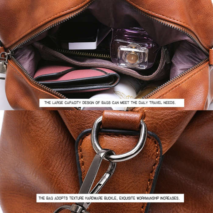 Ladies Casual Handbag Soft-faced Solid Color One-shoulder Diagonal Large Bag