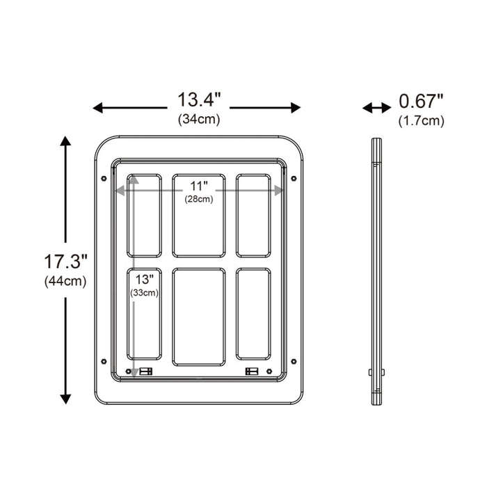 34cmx 44cm Pet Window Door Dog Cat Cave Anti-mosquito Pet Lattice Door, 34cmx 44cm Black