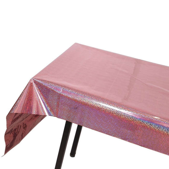 Birthday Party Foil Laser Tablecloth Wedding Decoration Supplies, Foil Laser  Pink, Foil Laser Re...