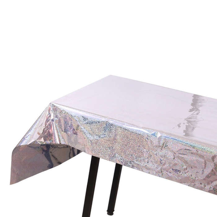 Birthday Party Foil Laser Tablecloth Wedding Decoration Supplies, Foil Laser  Pink, Foil Laser Re...