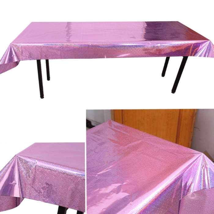 Birthday Party Foil Laser Tablecloth Wedding Decoration Supplies, Foil Laser  Pink, Foil Laser Re...