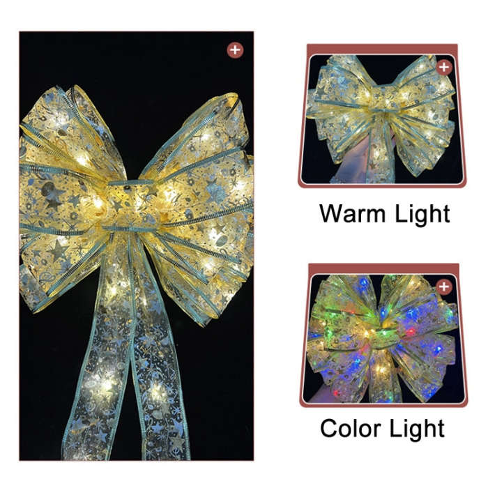 Christmas LED Lights Bronzing Double Ribbon String Lights, 1m, 2m, 4m, 5m, 10m, 20m