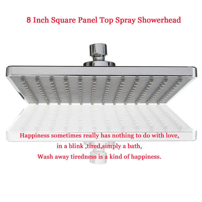 Bathroom 8 inch Square Electroplating Top Shower Head, 8 inch
