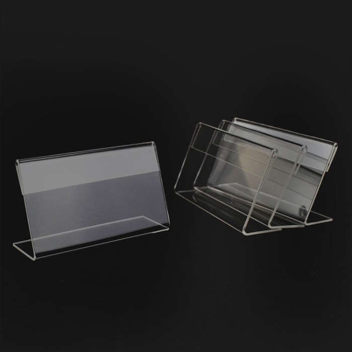 10 PCS Mini Clear Acrylic Sign Display Stand Label Holder, Label Holder