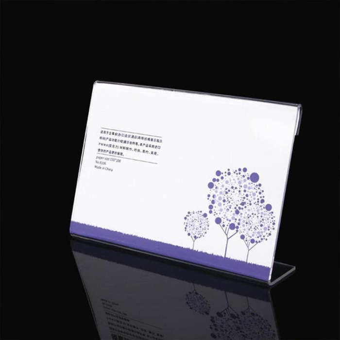 10 PCS Mini Clear Acrylic Sign Display Stand Label Holder, Label Holder