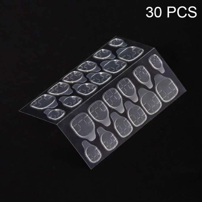 30 PCS 24 Stickers/Sheet Nail Art Double Sided Jelly Glue, Jelly Glue, with Indentation, Yellow, ...