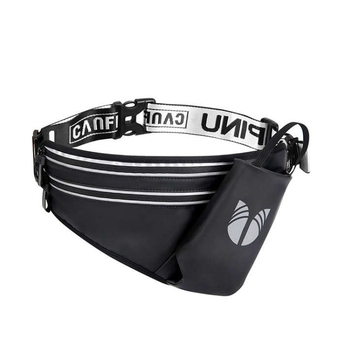 CAN FLY YIPINU Outdoor Fitness Water Bottle Mobile Phone Storage Waist Bag, Black, Green, Silver
