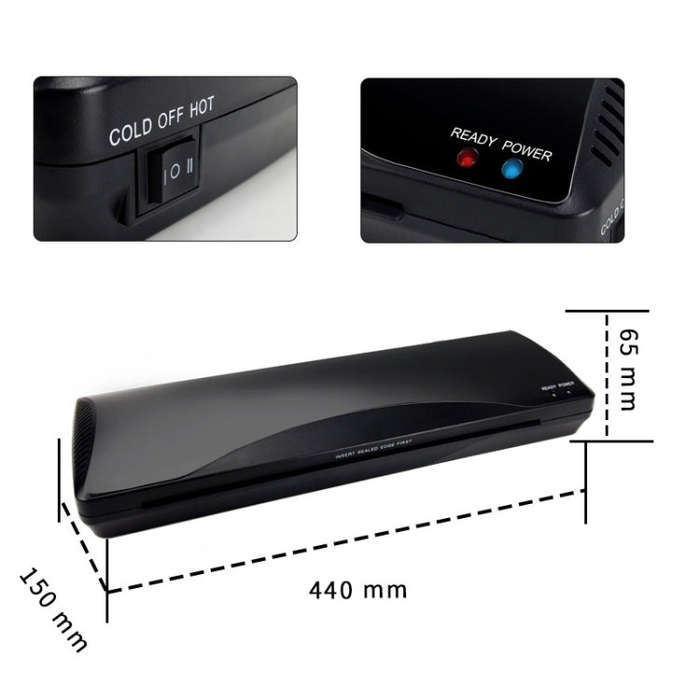 LM382 265W Photo Laminator A4/A3 Gluing Machine Photo Sealing Machine ,EU Plug, Photo Laminator