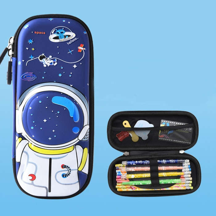Uime EVA 3D Multi-compartment Pencil Case Stationery Box Children School Supplies, Astronaut, Roc...