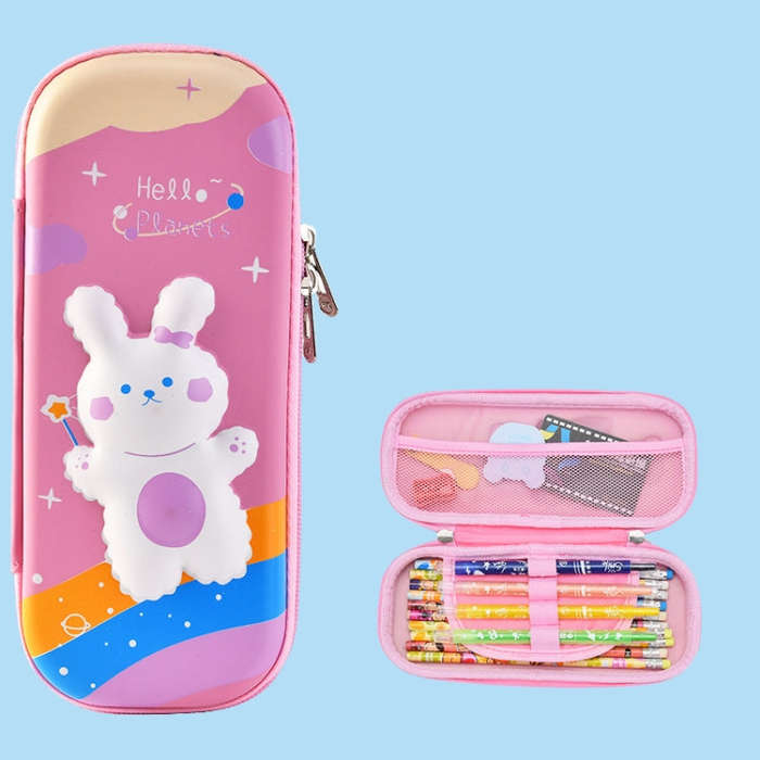 Uime EVA 3D Multi-compartment Pencil Case Stationery Box Children School Supplies, Astronaut, Roc...