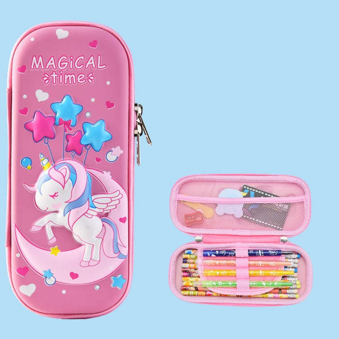 Uime EVA 3D Multi-compartment Pencil Case Stationery Box Children School Supplies, Astronaut, Roc...