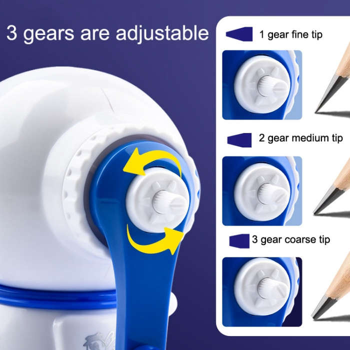 Cartoon Hand-cranked Automatic Pencil Sharpener, Style:, Astronaut (Dark Blue), Astronaut (Light ...