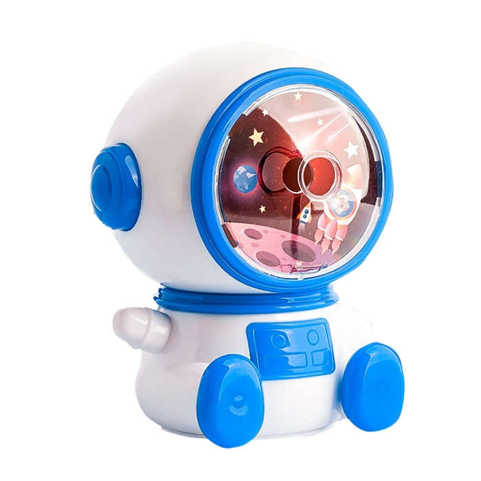 Cartoon Hand-cranked Automatic Pencil Sharpener, Style:, Astronaut (Dark Blue), Astronaut (Light ...