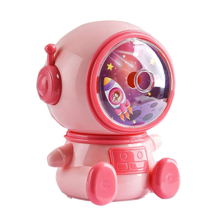 Cartoon Hand-cranked Automatic Pencil Sharpener, Style:, Astronaut (Dark Blue), Astronaut (Light ...