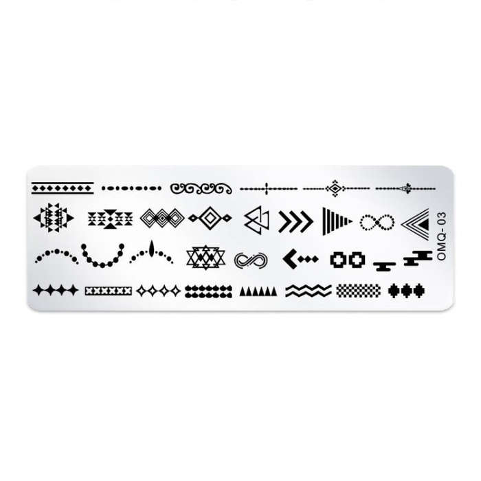5 PCS Stainless Steel Nail Art Print Template Nail Art Tools