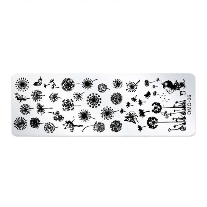 5 PCS Stainless Steel Nail Art Print Template Nail Art Tools