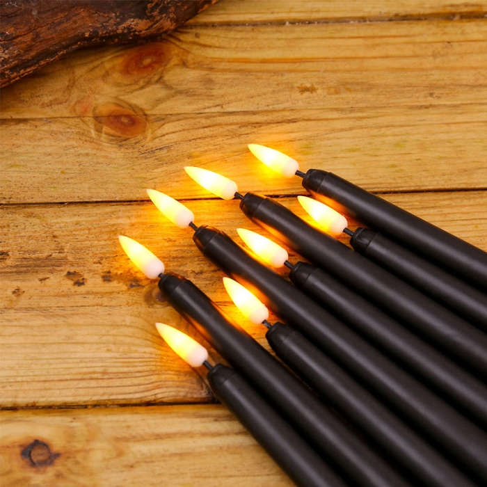4 PCS B002 Long Pole Electronic Simulation Candle Light with Remote Control, B002 Yellow, B002 White