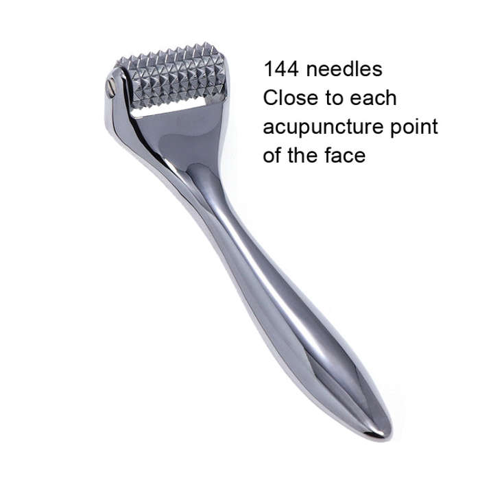 Face Slimming Instrument Roller Metal Barbed Facial Massager, Metal Roller