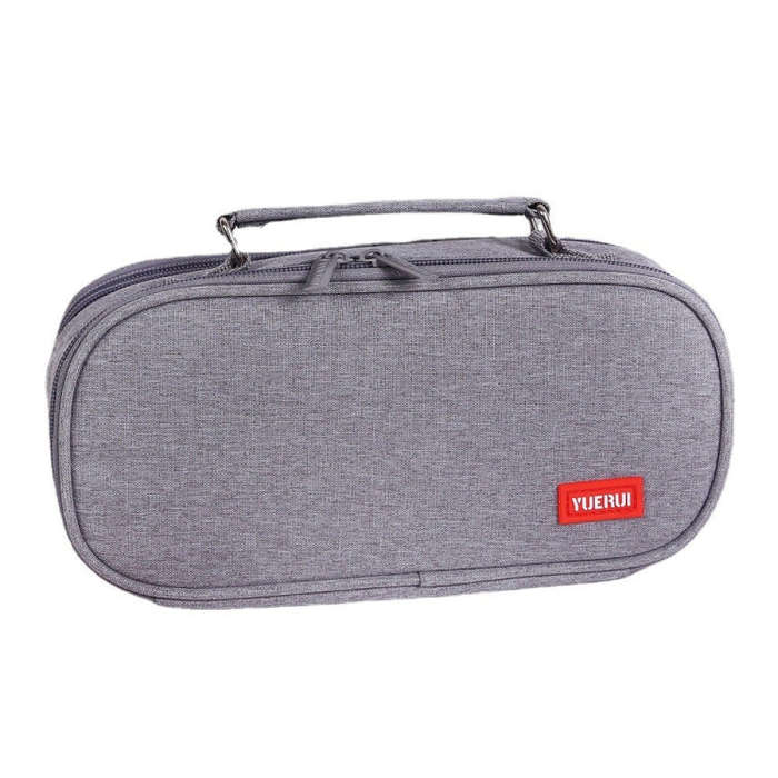 Large Capacity Multi-layer Portable Stationery Bag Canvas Pen Bag, Black, Green, Grey, Pink, Navy...