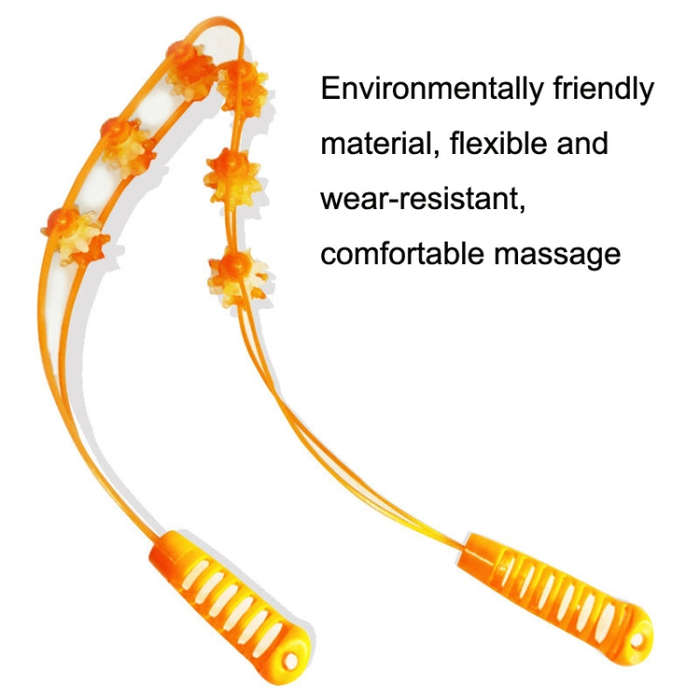3PCS Plastic Back Puller Shoulder Waist Back Manual Roller Massager, Style:, Two Wheels (Yellow),...