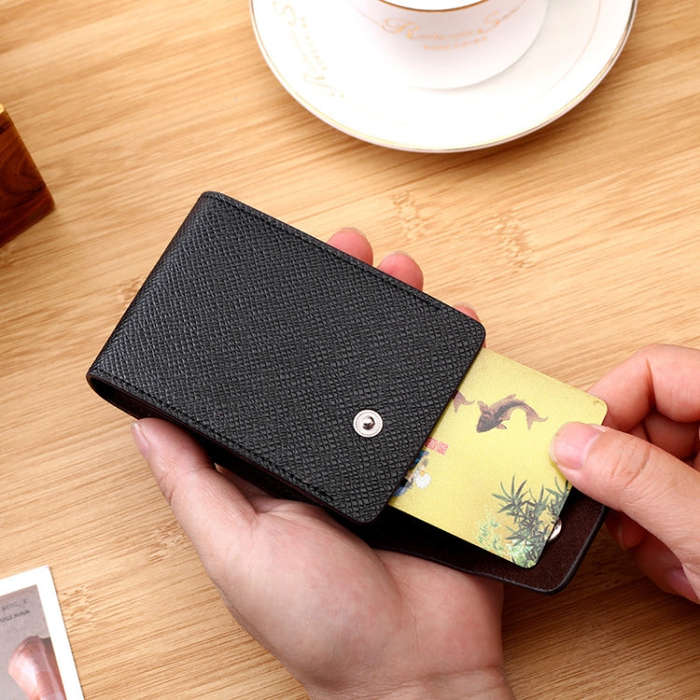 Organ Card Holder Large-capacity Card Sleeve For Men And Women, Horizontal Blue, Horizontal Black...